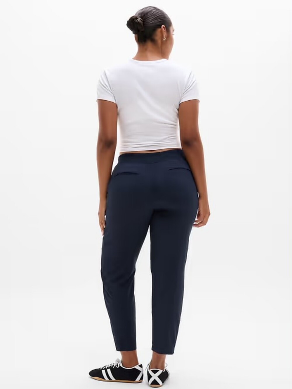 Athleta Brooklyn Mid Rise Ankle Pant Size 16 Navy Blue EUC
